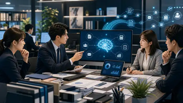 会計事務所でAIを活用できる業務領域を整理するイメージ