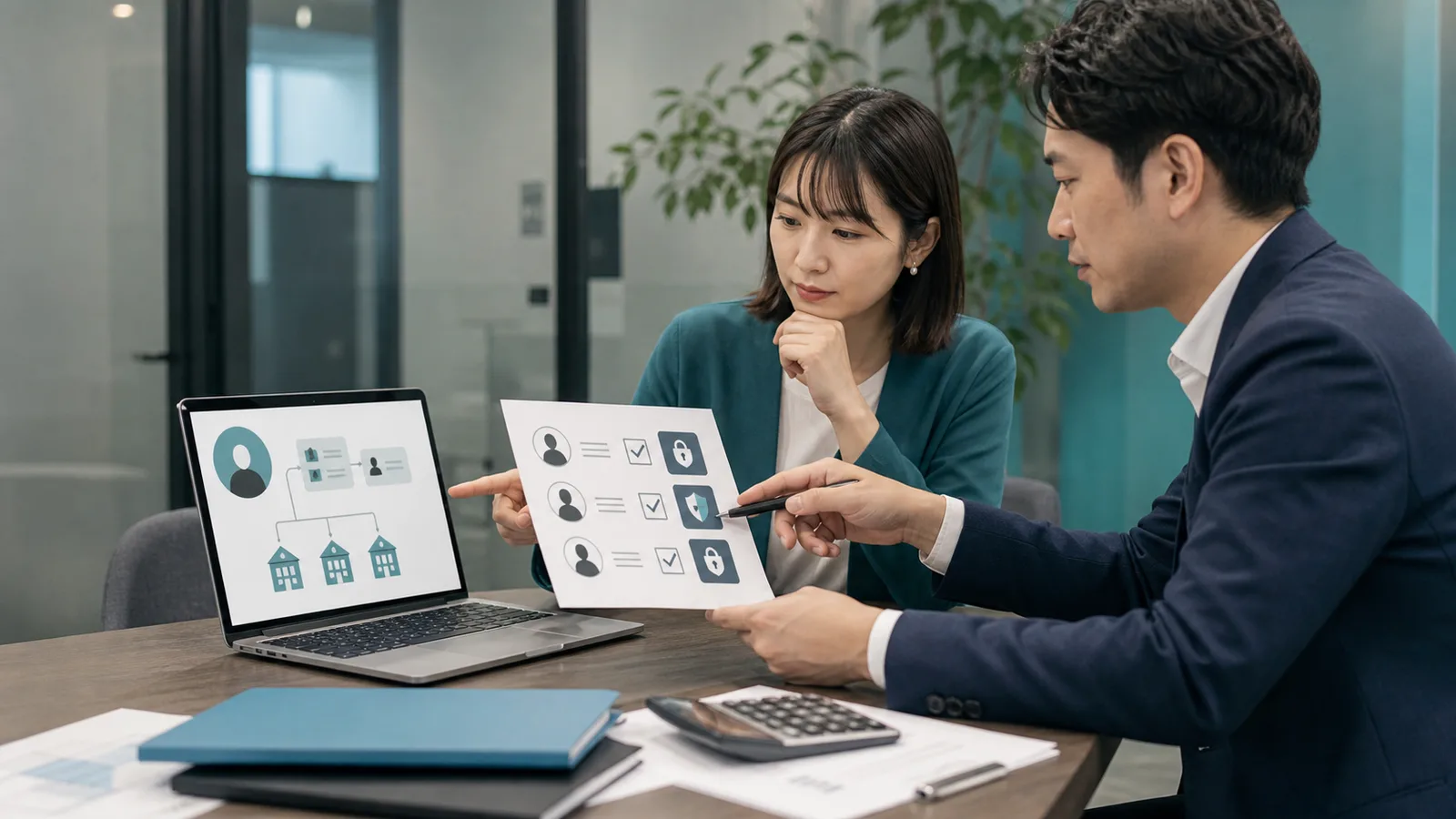 freee会計の事業所切り替えと権限を確認する社内打ち合わせ